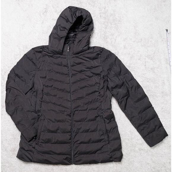 32 Degrees Heat Black Hooded Full Zip Puffer Jacket Coat Womens Size XL - Picture 1 of 15